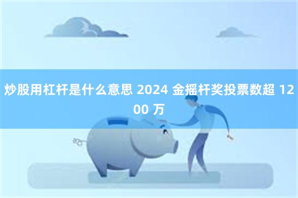 炒股用杠杆是什么意思 2024 金摇杆奖投票数超 1200 万