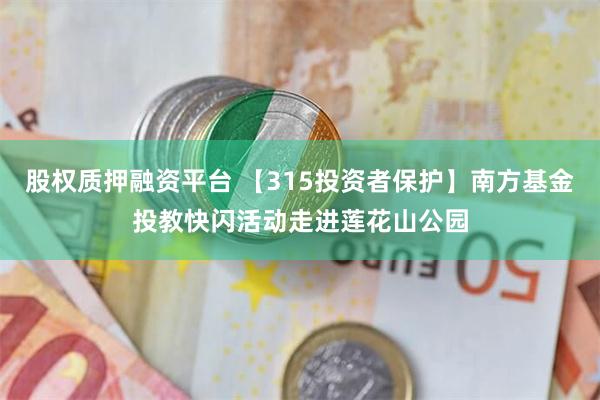 股权质押融资平台 【315投资者保护】南方基金投教快闪活动走进莲花山公园